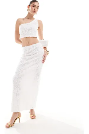 4th & Reckless Broderie lace maxi skirt in - part of a set