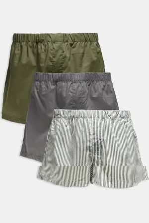 JACK & JONES 3 pack striped woven boxers in