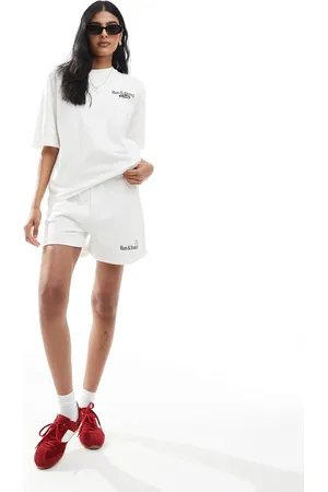 Pull&Bear Running Club graphic jersey shorts in