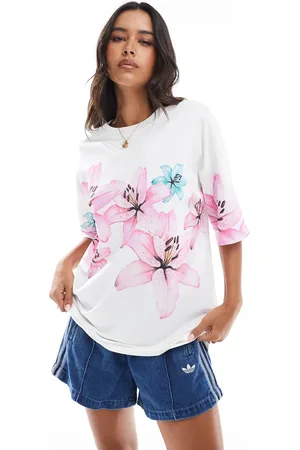 Stradivarius Oversized t-shirt in flower print