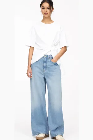 Pull&Bear Baggy oversized wide leg jeans in