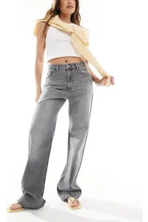 Pull&Bear High rise straight leg jeans in