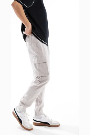 French Connection French Connection cargo pocket linen pants in stone