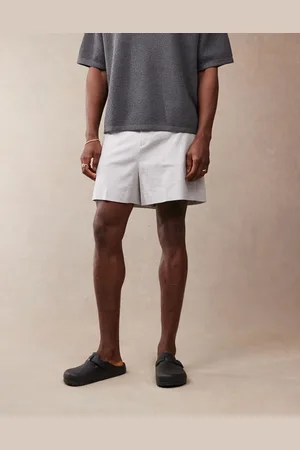 ASOS Smart Bermuda cropped linen blend shorts in dark light