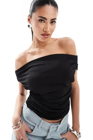 Simmi London Simmi double layered slinky bardot foldover top in