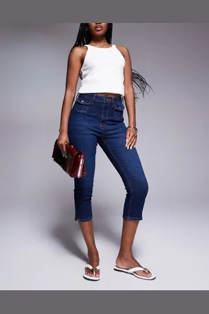 River Island Skinny leg capri jeans in blue