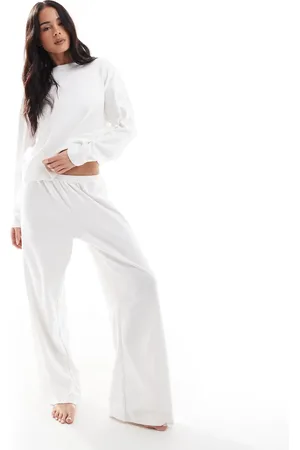 Cotton On Cotton On sleep pointelle rib pants in coconut milk - part of a set