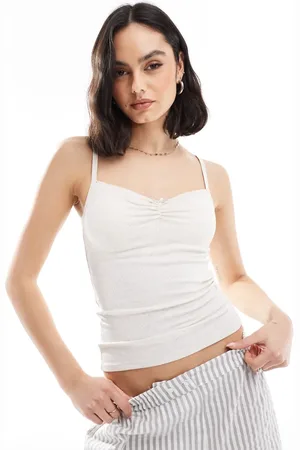 Cotton On Cotton On rosette detail cami sleep top in cream heather