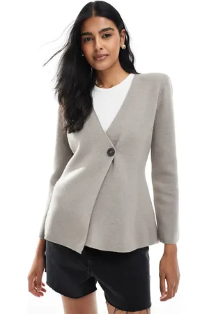 ONLY Structured V-neck cardigan in stone