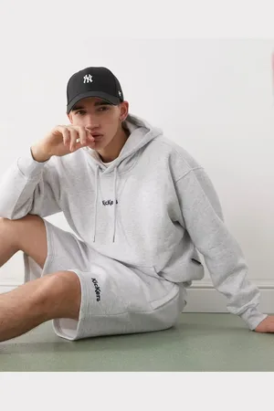 Kickers Oversized hooded sweater in light heather - part of a set