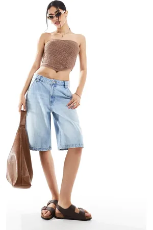Pull&Bear Longline carpenter denim jorts in mid