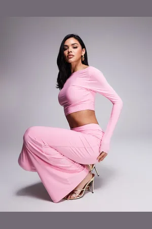 Kaiia Exclusive slinky long sleeve low back top in - part of a set