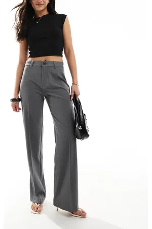 Pull&Bear High waisted straight leg tailored pants in