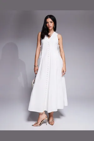 River Island Lace insert midi dress in