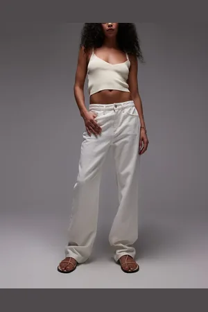 MANGO Matilda straight leg jeans in off
