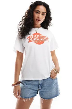 Pieces® Boyfriend fit Baywatch graphic tee in