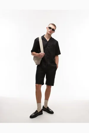 MANGO Premium linen shorts in