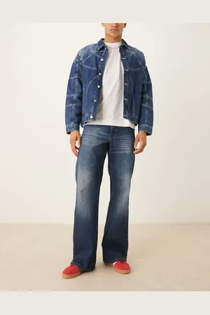 ASOS Wide flare jeans with tint in dark wash