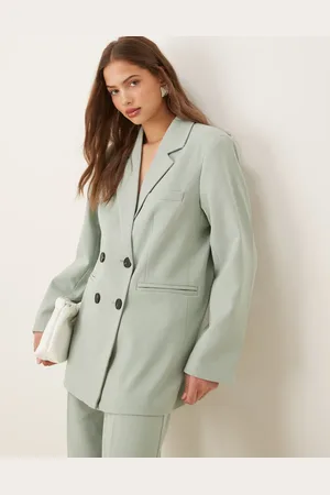 Y.A.S Oversized double breasted tailored blazer in iceberg - part of a set