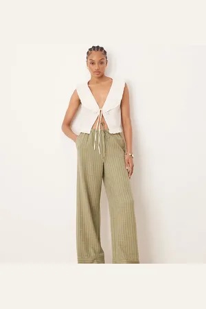 JDY Wide leg pants in stripes