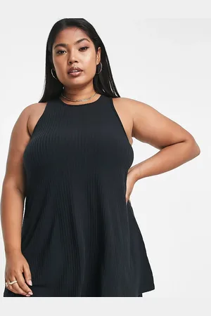 Yours Sleeveless ribbed swing top in