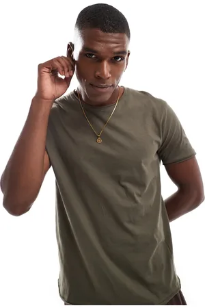 Brave Soul Short sleeve T-shirt in khaki
