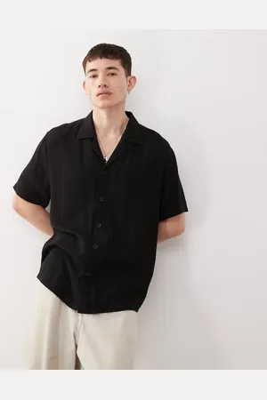 Reclaimed Oversized linen blend shirt in