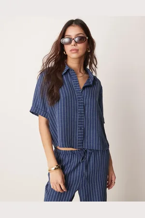 JDY Lightweight striped boxy shirt in - part of a set