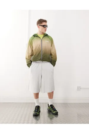 COLLUSION Festival over head jacket in khaki ombre