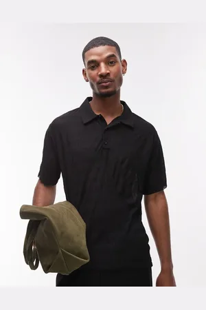 Topman Relaxed fit plisse polo in