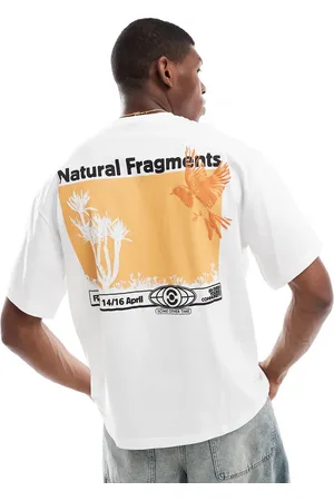 Pull&Bear Natural Fragments graphic T-shirt in