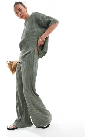 ONLY Plisse wide leg pants in - part of a set