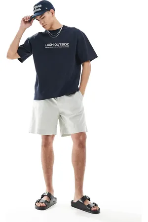 Pull&Bear Linen blend shorts in light
