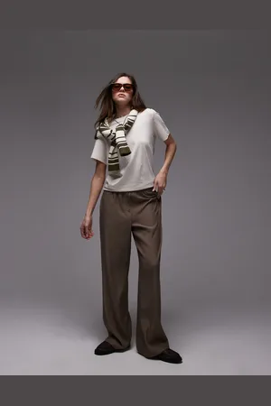Topshop Bobbi boxer sweatpants in chocolate