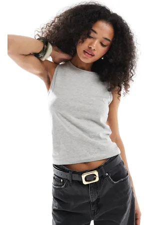 ASOS Crew neck tank top in heather