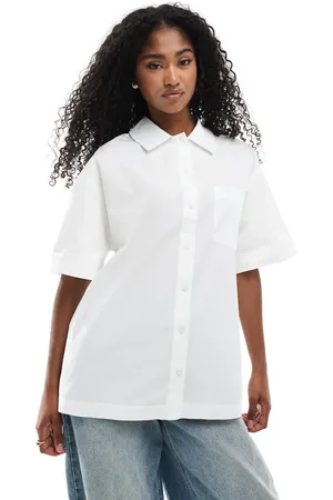 Monki Oversized short sleeve shirt in