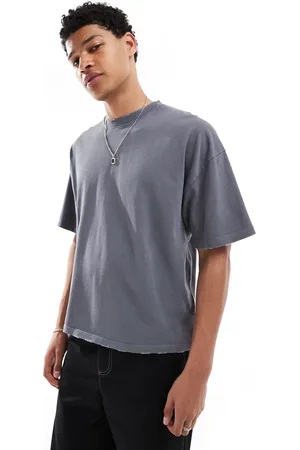 Pull&Bear Boxy cropped destroyed T-shirt in