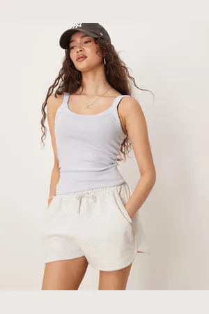 Gina Tricot Ribbed tank top in light