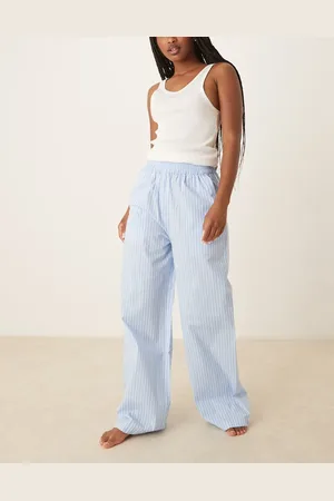 Luna Oversized wide leg pajamas in striped