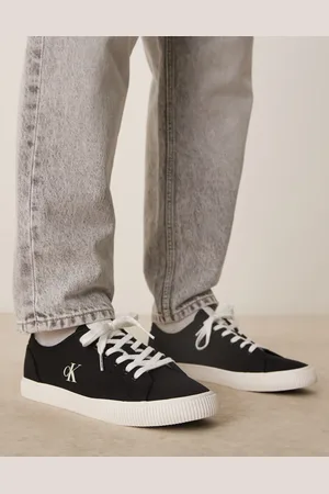 Calvin Klein Essential vulcanized canvas sneakers in and white