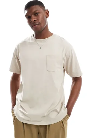 Threadbare 220 GSM relaxed fit T-shirt with pocket in stone