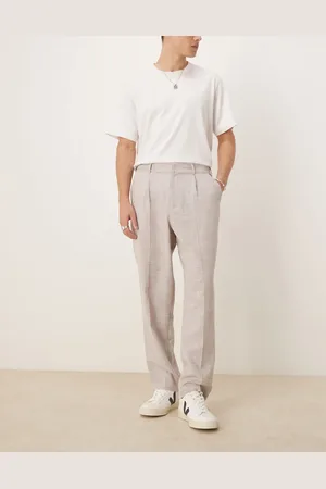 ASOS Oversized tapered leg pants in beige