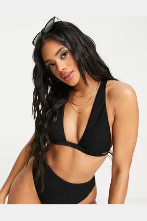 Free Society Mix and match crinkle multiway triangle bikini top in