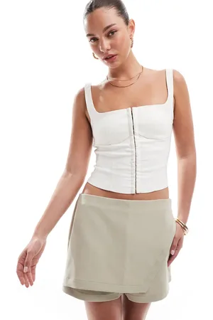 Stradivarius Corset top in ecru