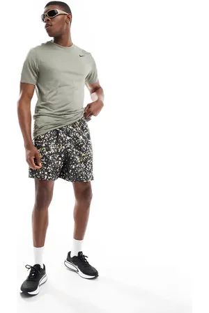 Nike Club Regrind speckled print shorts in khaki and white