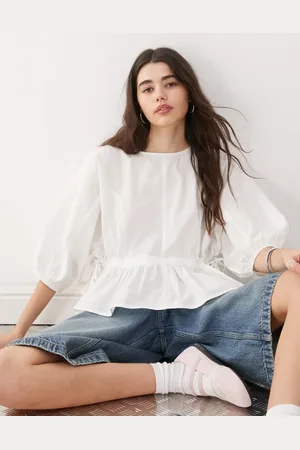 COLLUSION Side channel smock top in