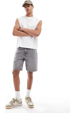 Pull&Bear Standard fit denim shorts in