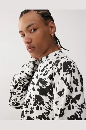 COLLUSION Boxy cow print sweatshirt