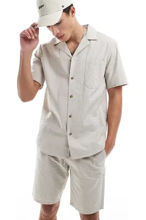 Only & Sons Seersucker shorts in beige - part of a set