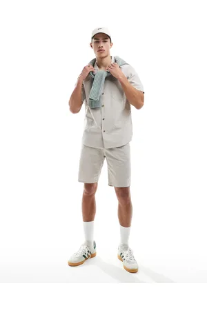 Only & Sons Seersucker shirt in beige - part of a set